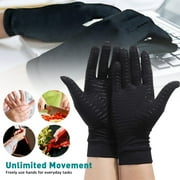 TWSOUL 2 Pcs Copper Fiber Half Finger Rehabilitation Training Pressure Gloves,Arthritis Compression Full Hand Gloves for Rheumatoid,Carpal Tunnel,Tendonitis